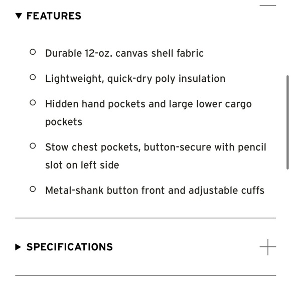 NWT Filson Worksmith Insulated jacket - Picture 5 of 10